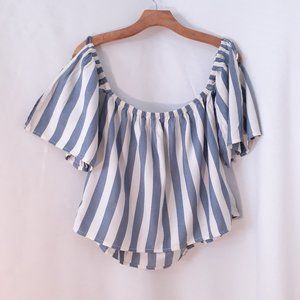 Off The Shoulder Stripe Top